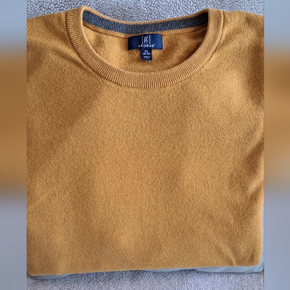 🎈 LAST CHANCE! GEORGE Crew Neck Mustered Yellow Size XXL